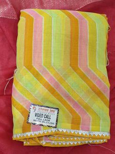 Striped Lace Saree with Blouse