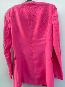 Hot Pink Blazer with White Lapel