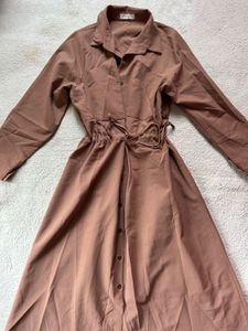 Button Up Drawstring Dress