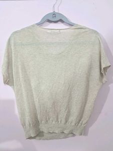 Beige Embellished Top