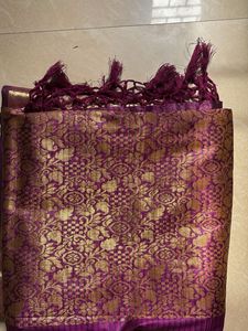 Elegant Purple Zhari Saree