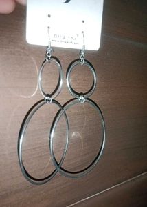 💎Silver Circle Drop Earrings💎