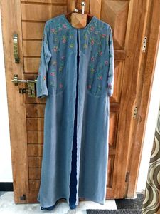 Floral Embroidered Duster