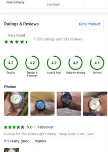 Sonata Silver Watch
