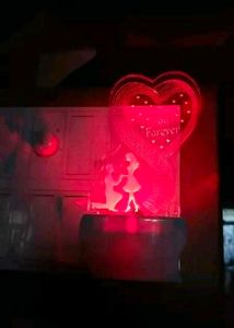 Beautiful Love Lamp Multicolour 3D Illumination