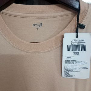 Beige Color T Shirt For Women