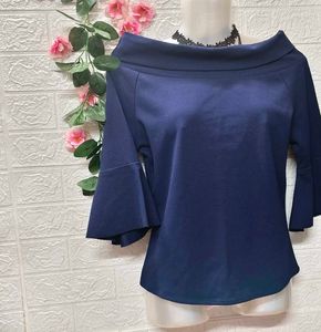🎁Buy Two Get One Free🎁Elegant Navy Off-Shoulder