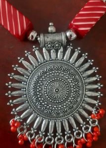 BRAND NEW Red Beaded Necklace &amp; Earring Set