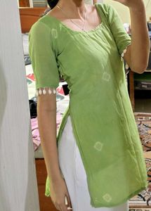 Green Cotton Kurta