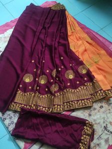 Pack Of -1 Embroidered Saree