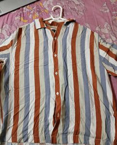 Striped Short Sleeve Button-Down