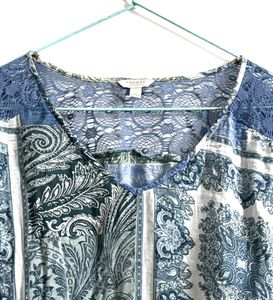 Sky Blue Printed Top