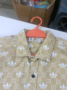 Adidas x Gucci Print Button Down