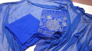 Royal Blue Dress Material