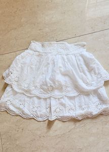 White Tiered Skirt