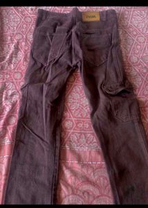 Straight Fit Baggy Jeans Brown