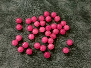Hot Pink Faceted Gemstone Beads