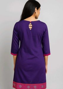 Purple &amp; Pink Embroidered Kurti 💜