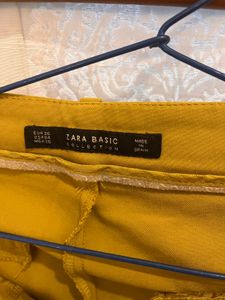 Zara Basic Yellow Pants