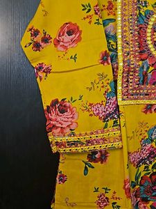 Yellow Floral Kurti