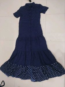 zudio women Navy Blue buttoned Dress/shrug long