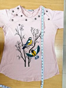 Pink Embroidery Top