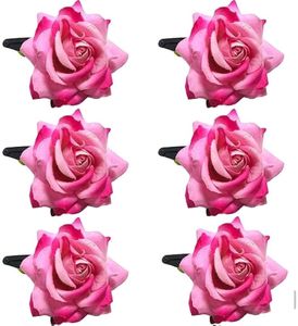 Rose Hair Clips - Set of 6
