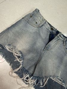 Ripped Denim Shorts