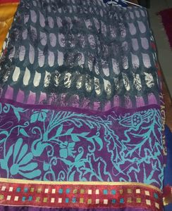 Saree Multi Colour And Multiple Prints For Reuse R