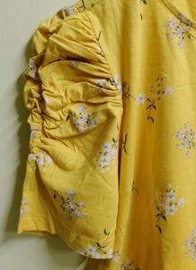 Harpa Yellow Floral Print Top (Woman)