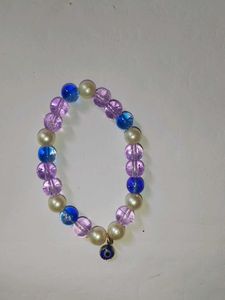 Beaded Bracelet with Evil Eye Charm