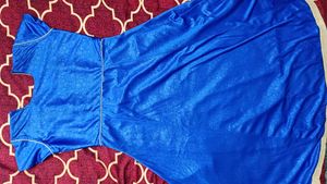 Royal Blue Embroidered Anarkali Gown