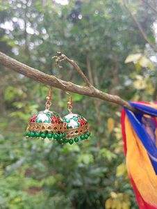 Meenakari Jhumkas