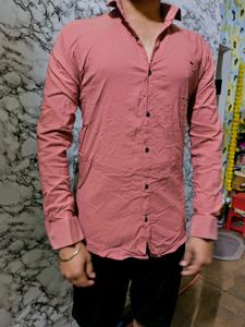 Men Coral Color Shirt