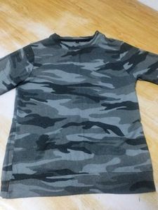 Camouflage Print Long Sleeve Top