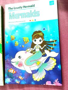 Story Garden &amp; Mermaid No Colour Painting Books