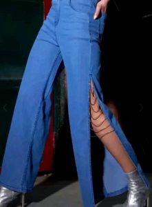 Side Slit Highrise Stretchable Jeans