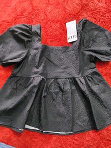 Chic Black Peplum Top🖤✨