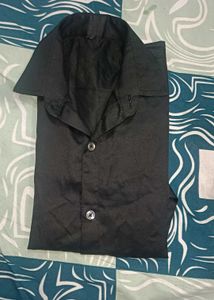 Black Button-Down Shirt