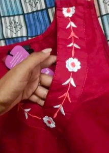 Magenta Kurti Set