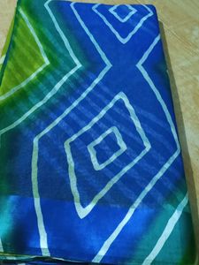 Blue &amp; Green Striped Saree 😍😍😍