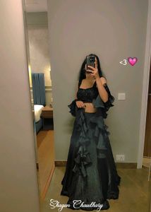 Elegant Ruffled Lehenga Choli Set