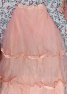 Peach Tiered Lehenga Set✨