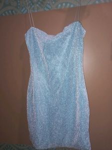 Sparkling Blue Bodycon Dress