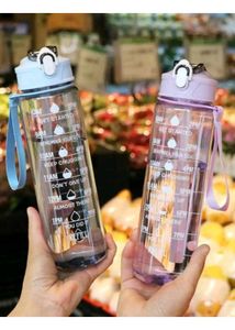 Plastic gym bottle 1 liter (Set of 2)