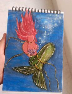 Mermaid Acrylic Handmade Painting