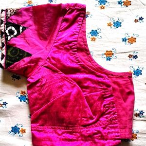 Pink Readymade Saree Blouse