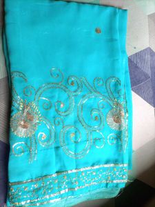 light green saree,price reduce 🥳🥳