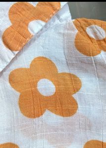 Orange Floral Button-Down