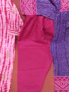 Combo-BrandNew BandhejKurta+Tie&amp;DyeKurtaWithPatial